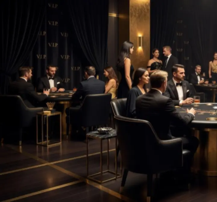 Ekskluzywna strefa blackjacka w kolorystyce złoto‑czarnej